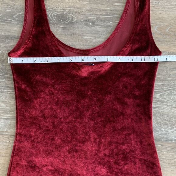 Pull&Bear velvet bodycon tank dress sz small - Picture 6 of 9